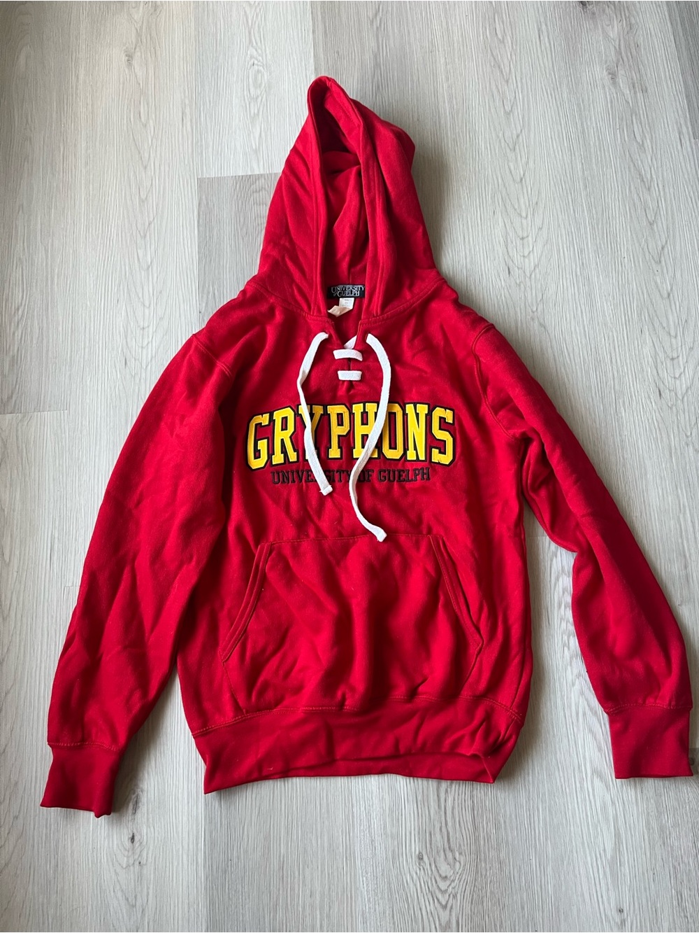 Guelph Gryphons Red Hooded Sweatshirt Size S